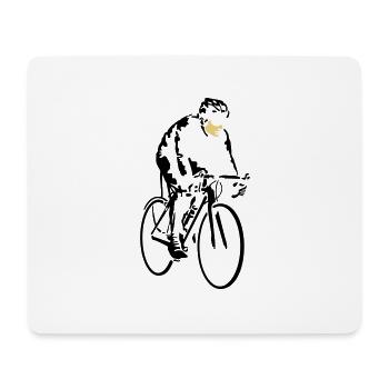 radfahrer_042013_a_2c - Mouse Pad (horizontal) - white - Front