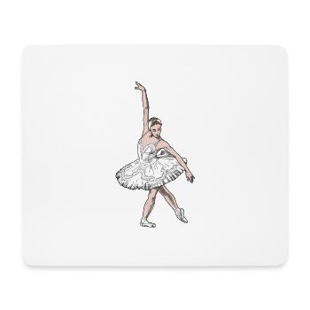Ballerina - Ballett Tänzerin - Mousepad (Querformat) - Weiß - Vorne