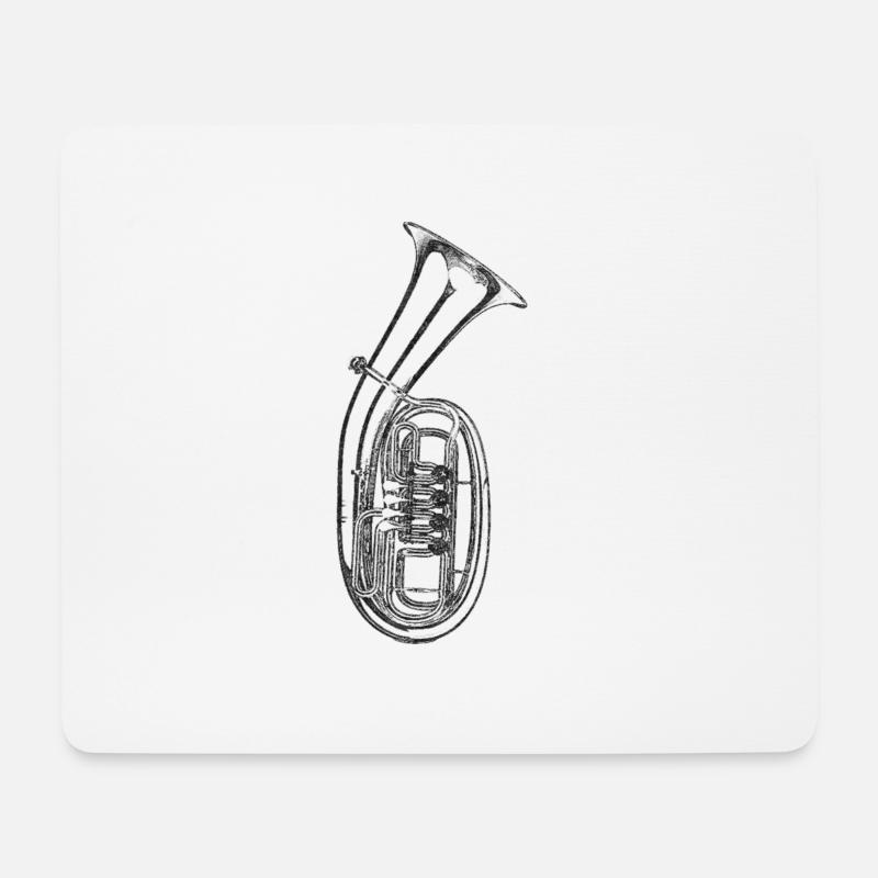 Bariton - Mousepad (Querformat) - Weiß