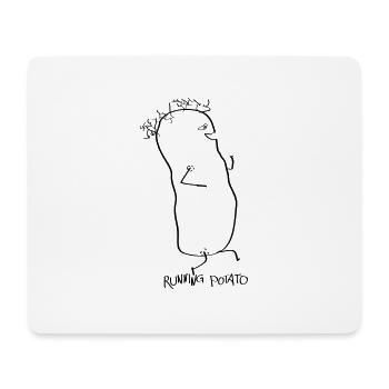 Running Potato superfruit gemüse kartoffel genial - Mousepad (Querformat) - Weiß - Vorne