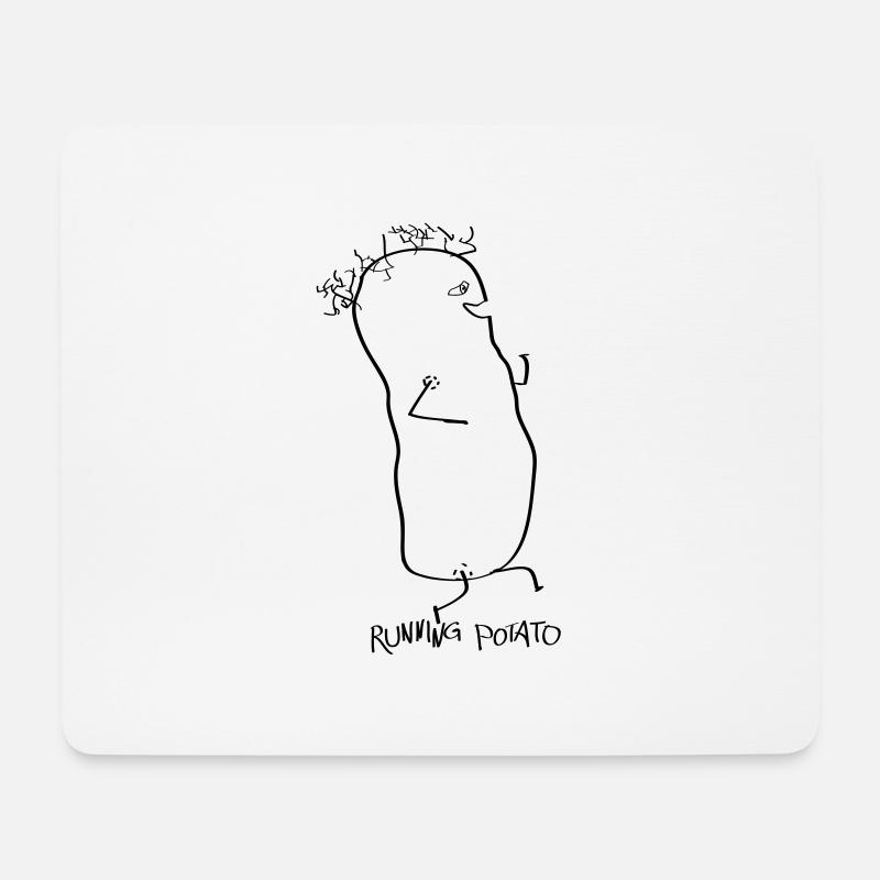 Running Potato superfruit gemüse kartoffel genial - Mousepad (Querformat) - Weiß