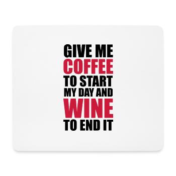 Coffee & Wine - Mouse Pad (horizontal) - white - Front