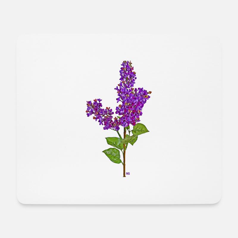 Dark purple lilac - Mouse Pad (horizontal) - white