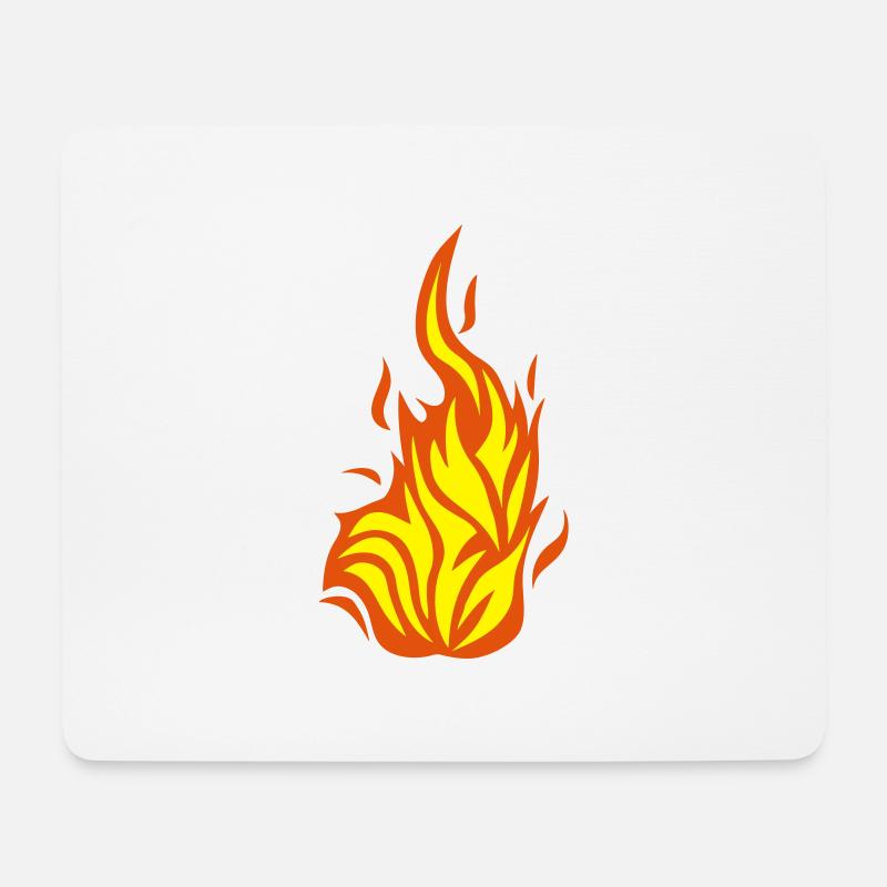 Flamme Feuer Flamme - Mousepad (Querformat) - Weiß