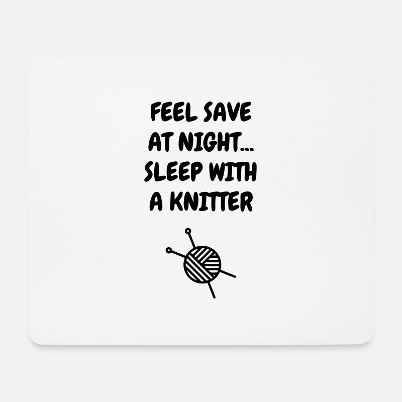 Knitting - Knit - Knitter - Stricken - Tricot - Mouse Pad (horizontal) - white