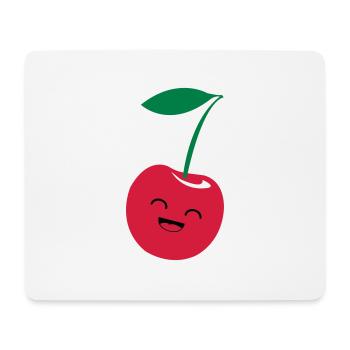 lustige_kirsche - Mousepad (Querformat) - Weiß - Vorne