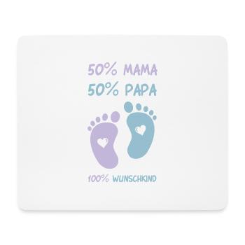 baby_fuesse_wunschkind_001 - Mousepad (Querformat) - Weiß - Vorne