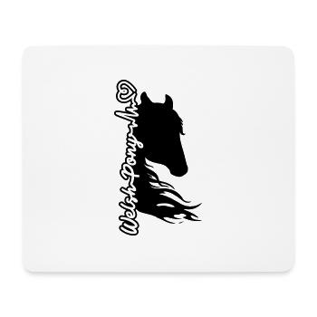 Poney gallois battement de coeur cheval cheval amour battement de coeur - Tapis de souris (format paysage) - blanc - Devant