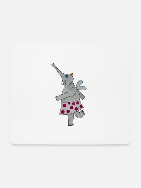 Elfi die Elefanten Elfe - Mousepad (Querformat) - Weiß