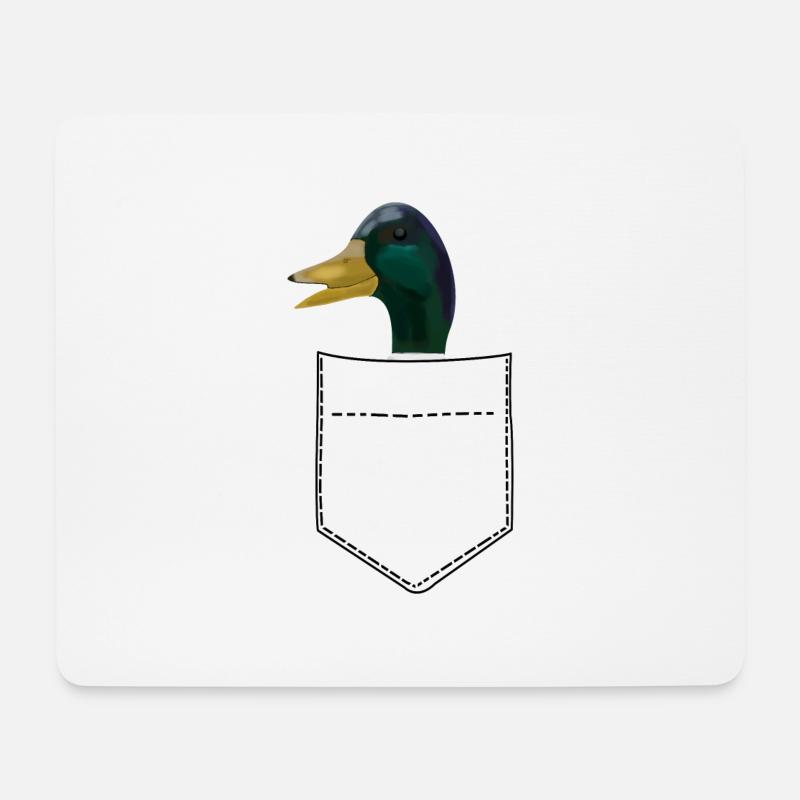 Ente Brusttasche - Mousepad (Querformat) - Weiß