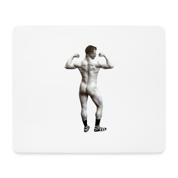 Homme nu avec des chaussettes - Tapis de souris (format paysage) - blanc - Devant