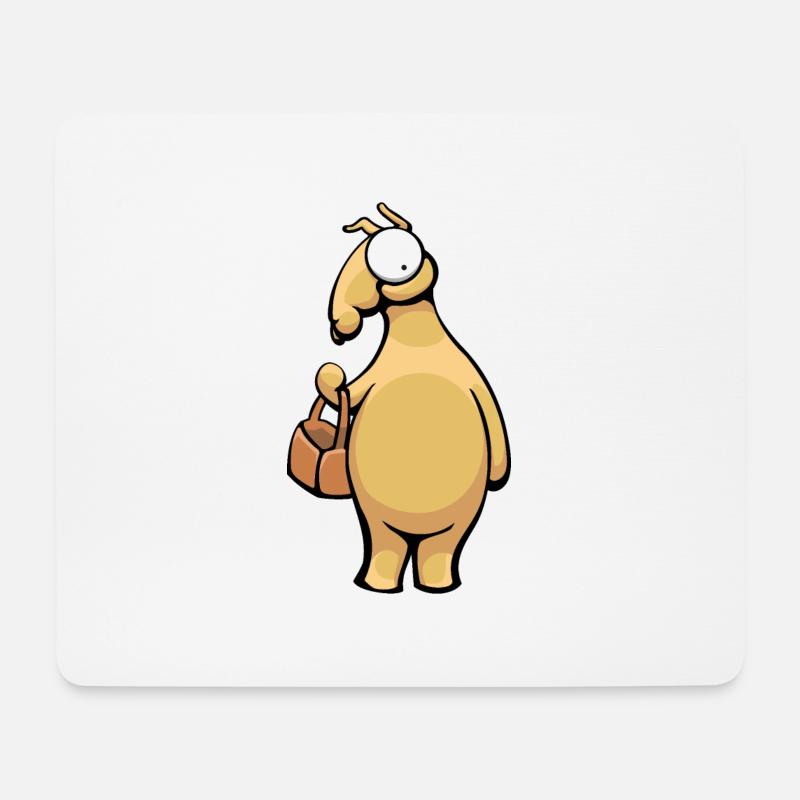 Osterlama - Mousepad (Querformat) - Weiß