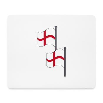 Two English Flags - Mouse Pad (horizontal) - white - Front