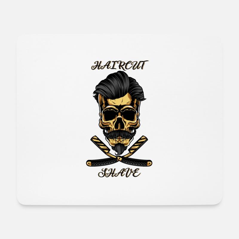 Skull Haircut And Shave @ Markus - Mousepad (Querformat) - Weiß