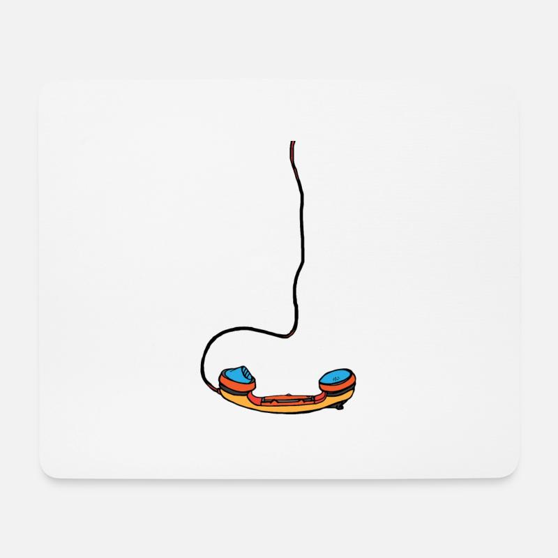 Telephone - Mouse Pad (horizontal) - white