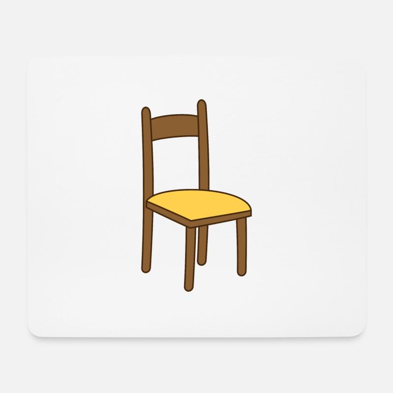 Stuhl - Mousepad (Querformat) - Weiß