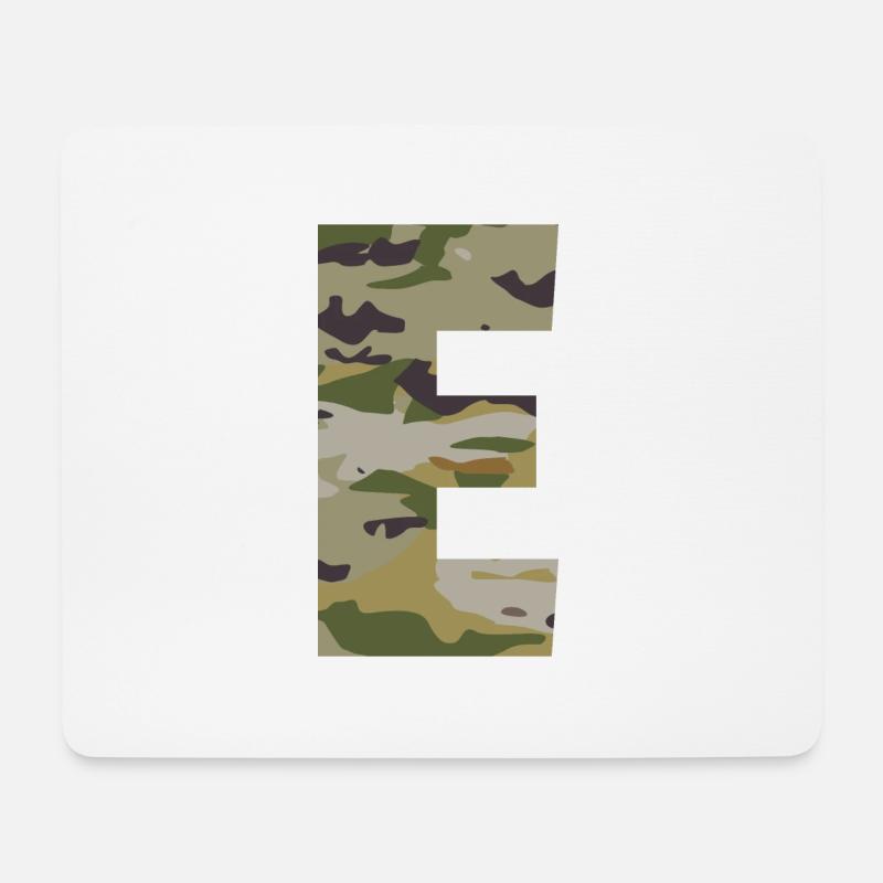 Tarnbuchstabe E - Mousepad (Querformat) - Weiß