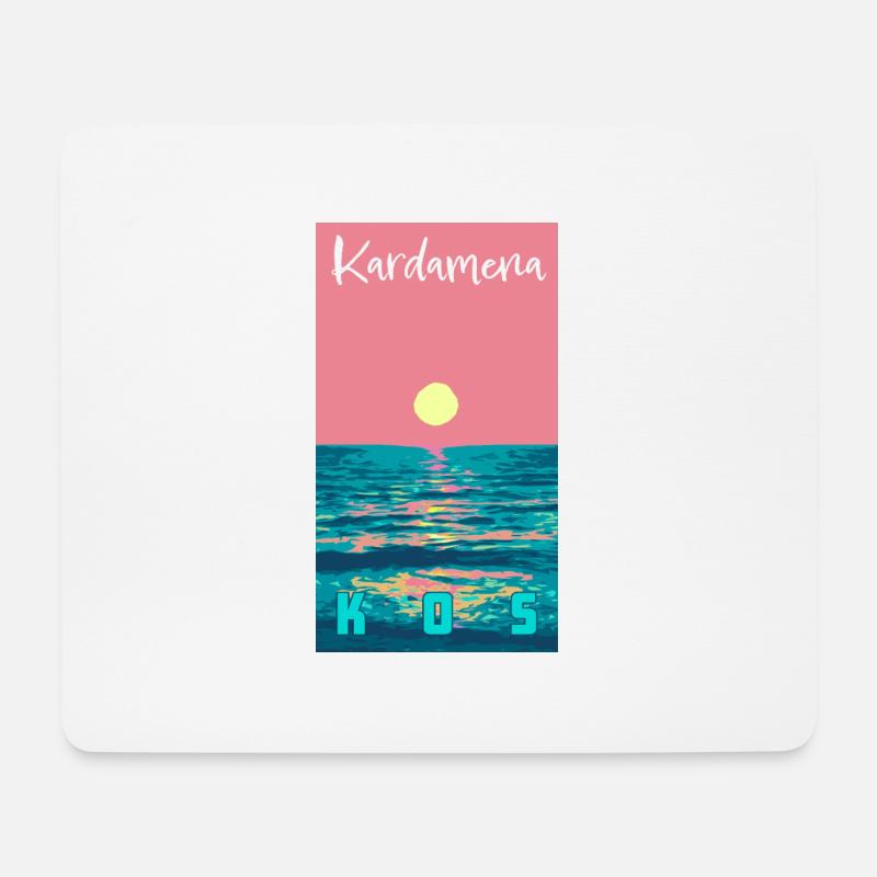 Kardamena Lever du Soleil Kos - Tapis de souris (format paysage) - blanc