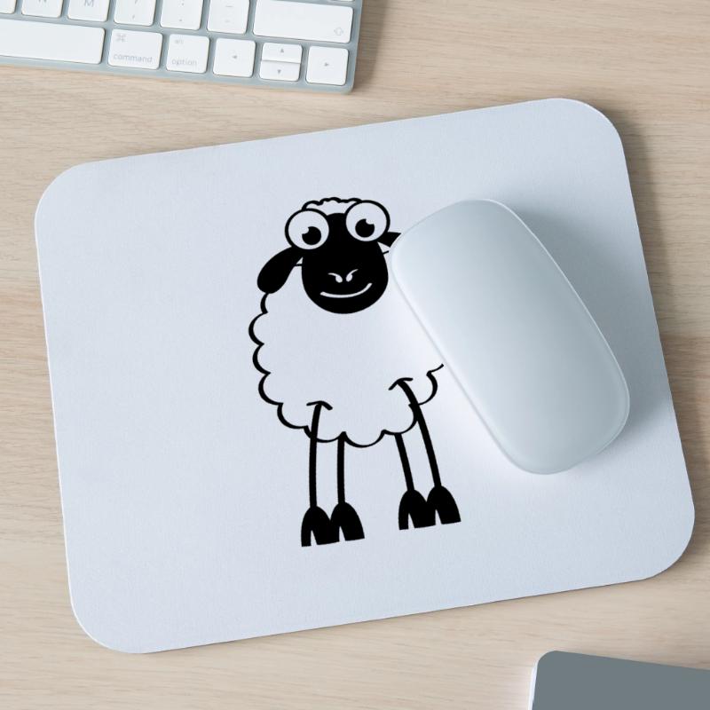 Schafe, weiße oder schwarze Schafe. Träumen oder schlafen Mousepad (Querformat)