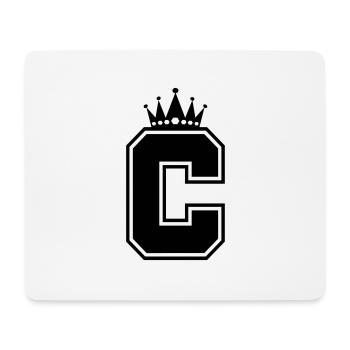 buchstabe C Krone - Mousepad (Querformat) - Weiß - Vorne