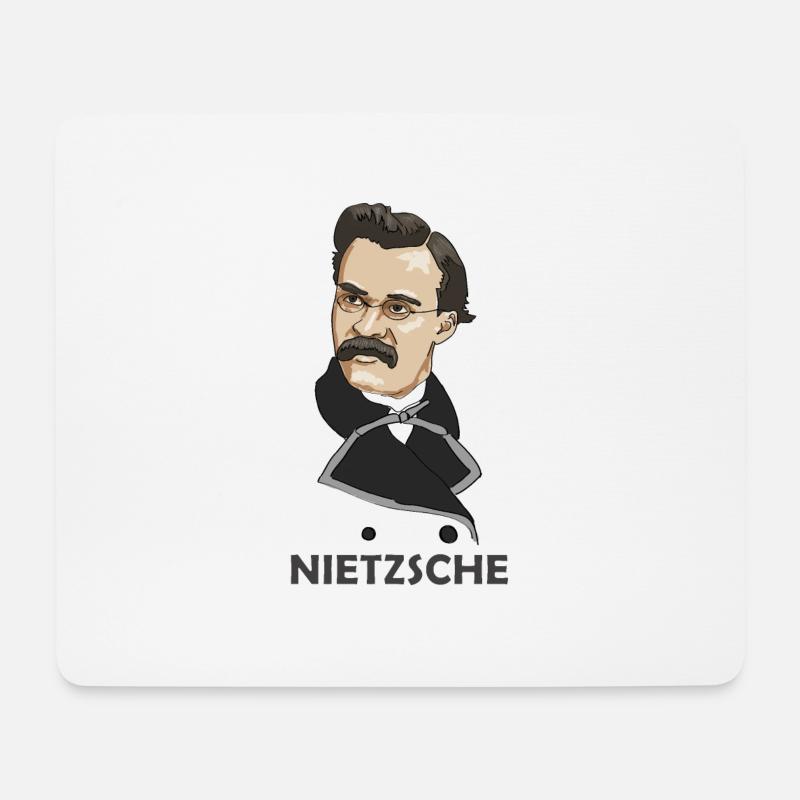 Nietzsche - Mousepad (Querformat) - Weiß