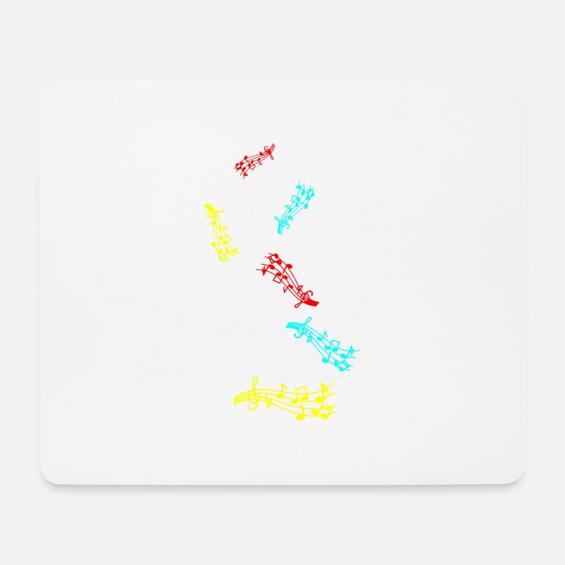 Musiknoten zeichen - Mousepad (Querformat) - Weiß
