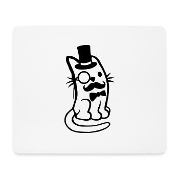 M. Cat Bart Man - Tapis de souris (format paysage) - blanc - Devant