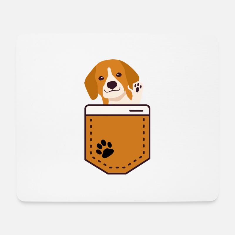 dog - Mousepad (Querformat) - Weiß