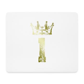 1 number crown - Mouse Pad (horizontal) - white - Front