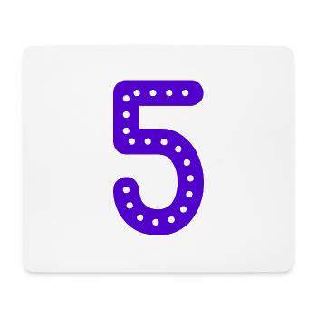 5 JAHRE. 5-JÄHRIGES JUBILÄUM. GEBURTSTAG 5 JAHRE. FÜNF - Mousepad (Querformat) - Weiß - Vorne