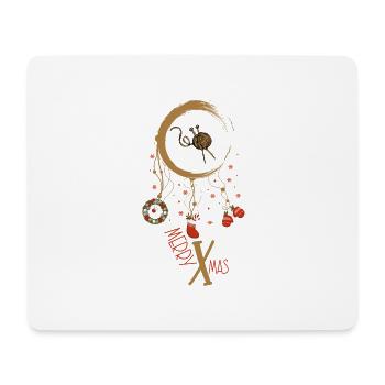 Häkeln Weihnachten Weihnachtstraumfänger - Mousepad (Querformat) - Weiß - Vorne