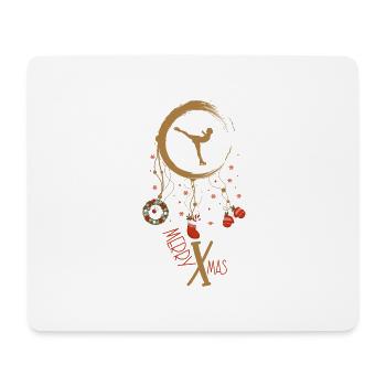 Eiskunstlaufen Weihnachten Weihnachtstraumfänger - Mousepad (Querformat) - Weiß - Vorne