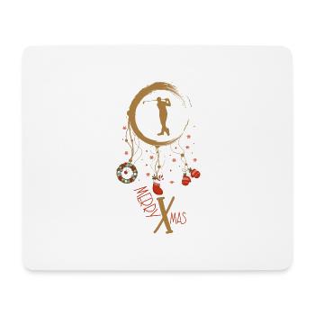 Golfer Weihnachten Weihnachtstraumfänger - Mousepad (Querformat) - Weiß - Vorne