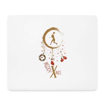 Tennis Frau Weihnachten Weihnachtstraumfänger - Mousepad (Querformat) - Weiß - Vorne