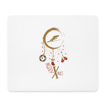 Skispringen Weihnachten Weihnachtstraumfänger - Mousepad (Querformat) - Weiß - Vorne