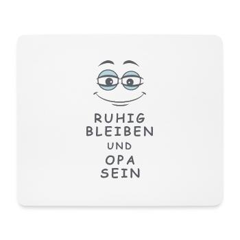 Opa sein - Mousepad (Querformat) - Weiß - Vorne
