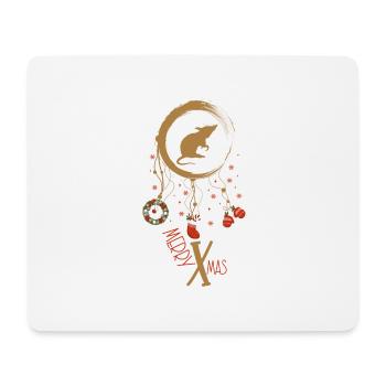 Maus Weihnachten Weihnachtstraumfänger - Mousepad (Querformat) - Weiß - Vorne