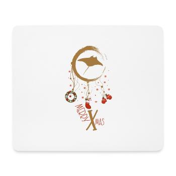 Rochen Weihnachten Weihnachtstraumfänger - Mousepad (Querformat) - Weiß - Vorne