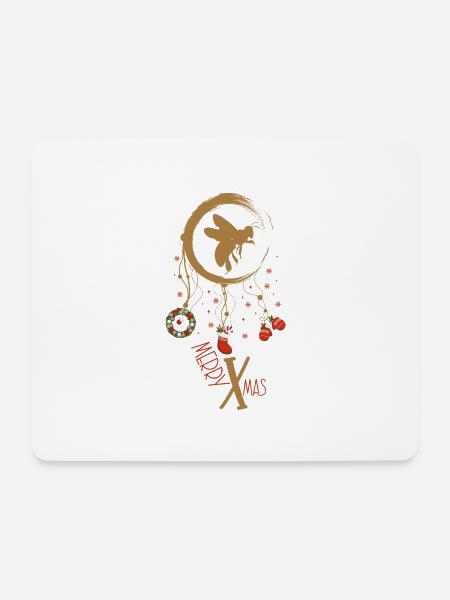 Biene Weihnachten Weihnachtstraumfänger - Mousepad (Querformat) - Weiß