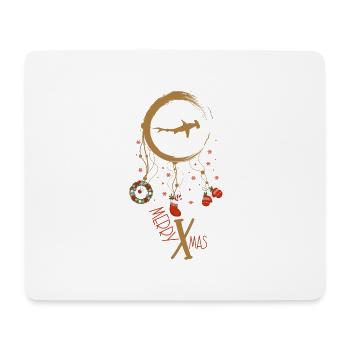Hammerhai Weihnachten Weihnachtstraumfänger - Mousepad (Querformat) - Weiß - Vorne
