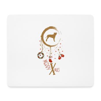 Amerikanischer Pitbull Terrier Weihnachten Weihnac - Mousepad (Querformat) - Weiß - Vorne