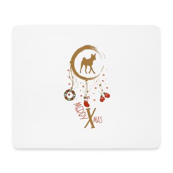 Basenji Weihnachten Weihnachtstraumfänger - Mousepad (Querformat) - Weiß - Vorne