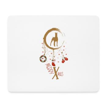 Dobermann Weihnachten Weihnachtstraumfänger - Mousepad (Querformat) - Weiß - Vorne