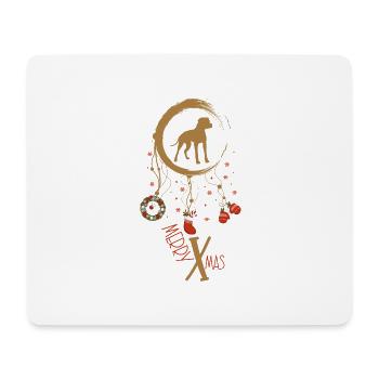 Argentinischer Hund Weihnachten Weihnachtstraumfän - Mousepad (Querformat) - Weiß - Vorne