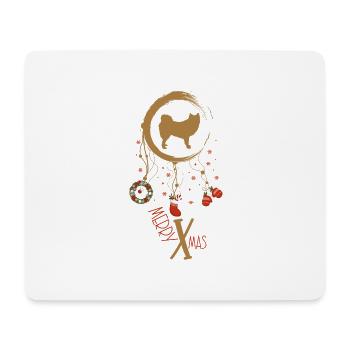 Finnischer Lapphund Weihnachten Weihnachtstraumfän - Mousepad (Querformat) - Weiß - Vorne