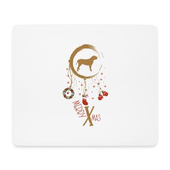 Mastiff Weihnachten Weihnachtstraumfänger - Mousepad (Querformat) - Weiß - Vorne