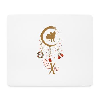 Papillon Weihnachten Weihnachtstraumfänger - Mousepad (Querformat) - Weiß - Vorne