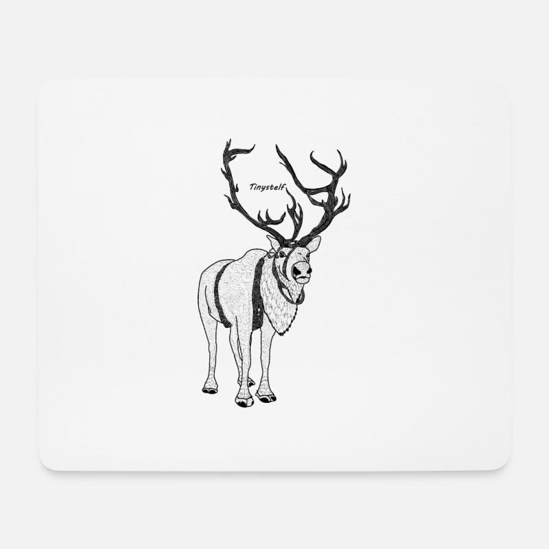 reindeer - Mouse Pad (horizontal) - white