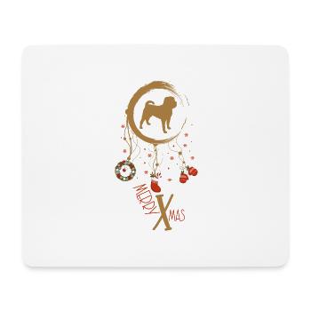 Shar Pei Weihnachten Weihnachtstraumfänger - Mousepad (Querformat) - Weiß - Vorne