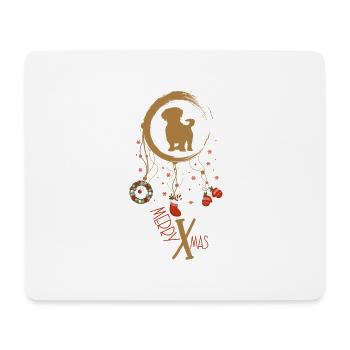 Shih Tzu Weihnachten Weihnachtstraumfänger - Mousepad (Querformat) - Weiß - Vorne